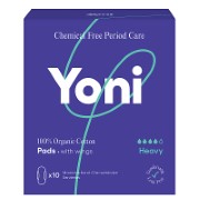 Yoni Organic Cotton Pads Heavy Individually wrapped with Wings (10)