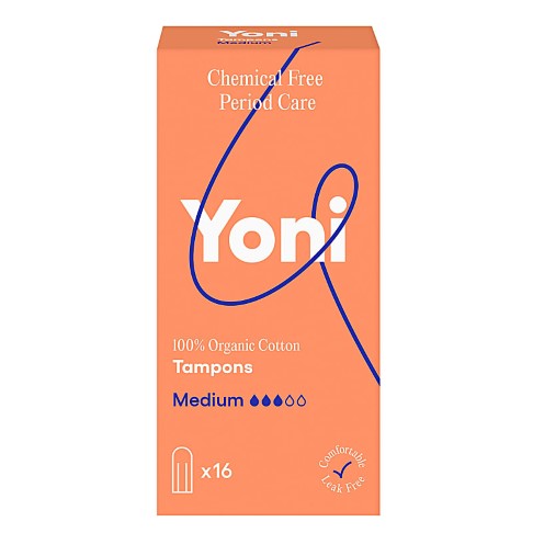 Yoni Organic Cotton Tampons Medium (16)