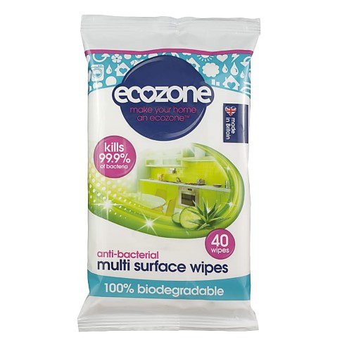 Ecozone Anti Bacterial Wipes (40 wipes)