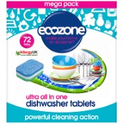 Ecozone Ultra All in One Dishwasher Tablets  - 72 tabs